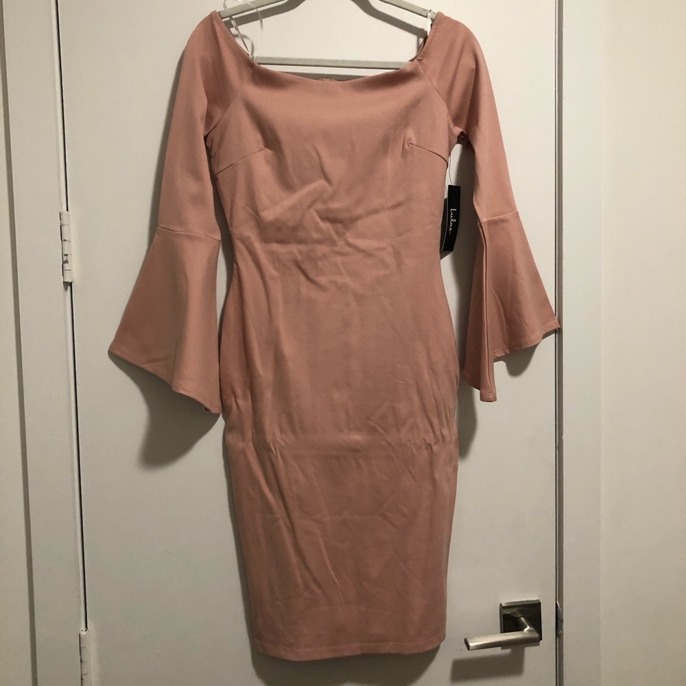 MIDI off the shoulder fitted dress